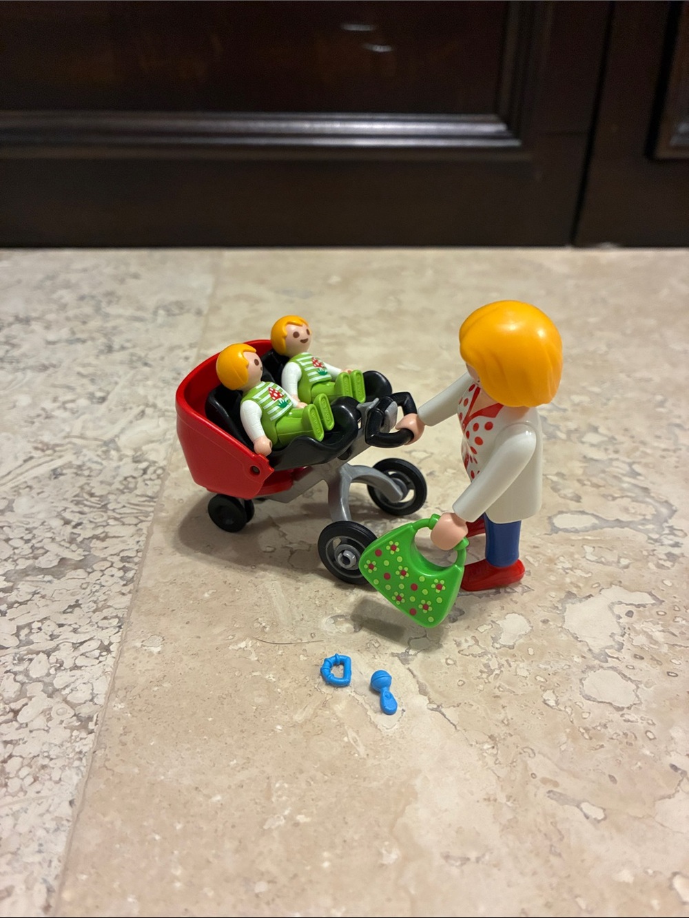 Playmobil (5573) Red Double Stroller Playset with Accessories
